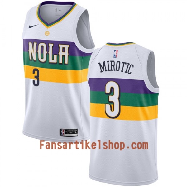 New Orleans Pelicans Trikot Nikola Mirotic 3 2018-19 Nike City Edition Weiß Swingman - Herren